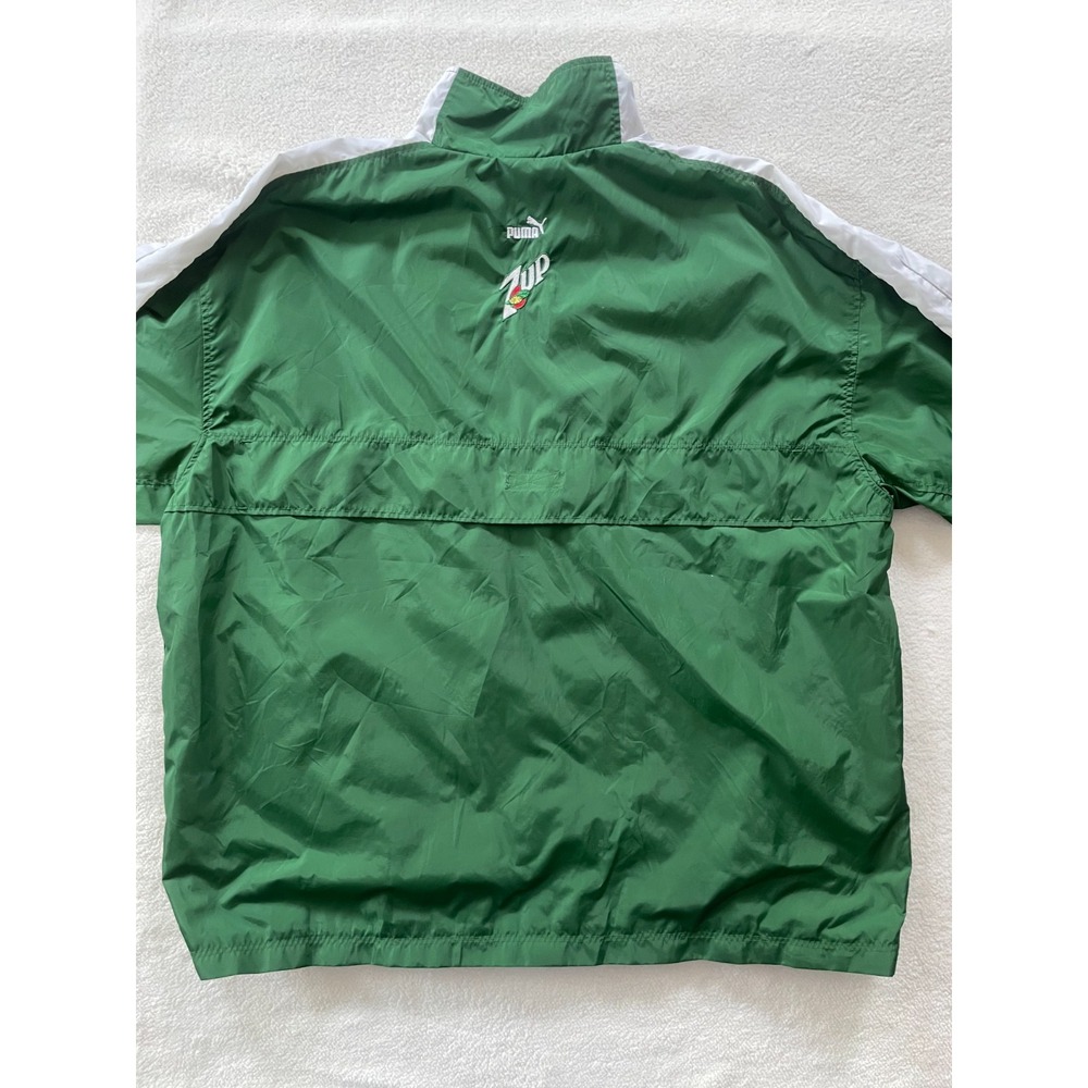 90s Vintage 7up Puma XL Mens Nylon Jacket Embroidered Collab Windbreaker Track - Picture 13 of 16
